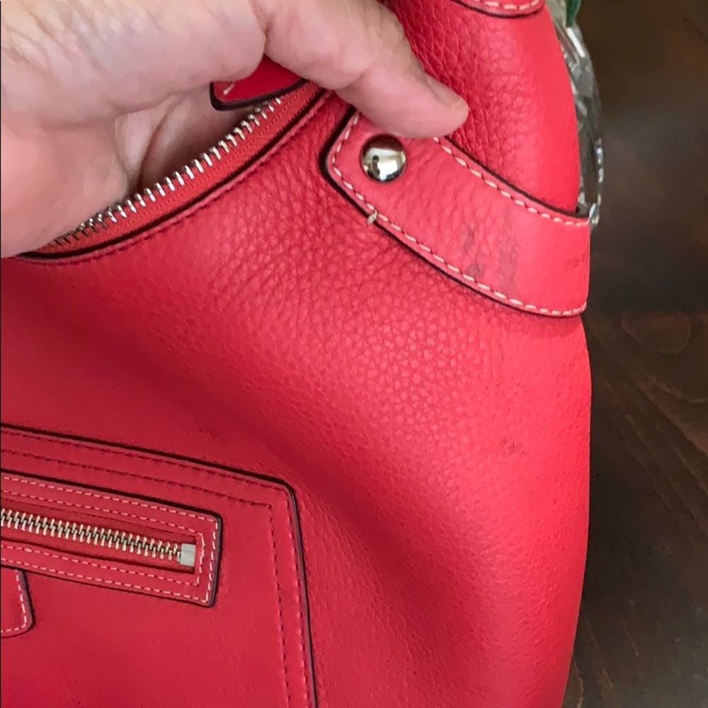 Beautiful coral coach hobo bag - Picture 6 of 8